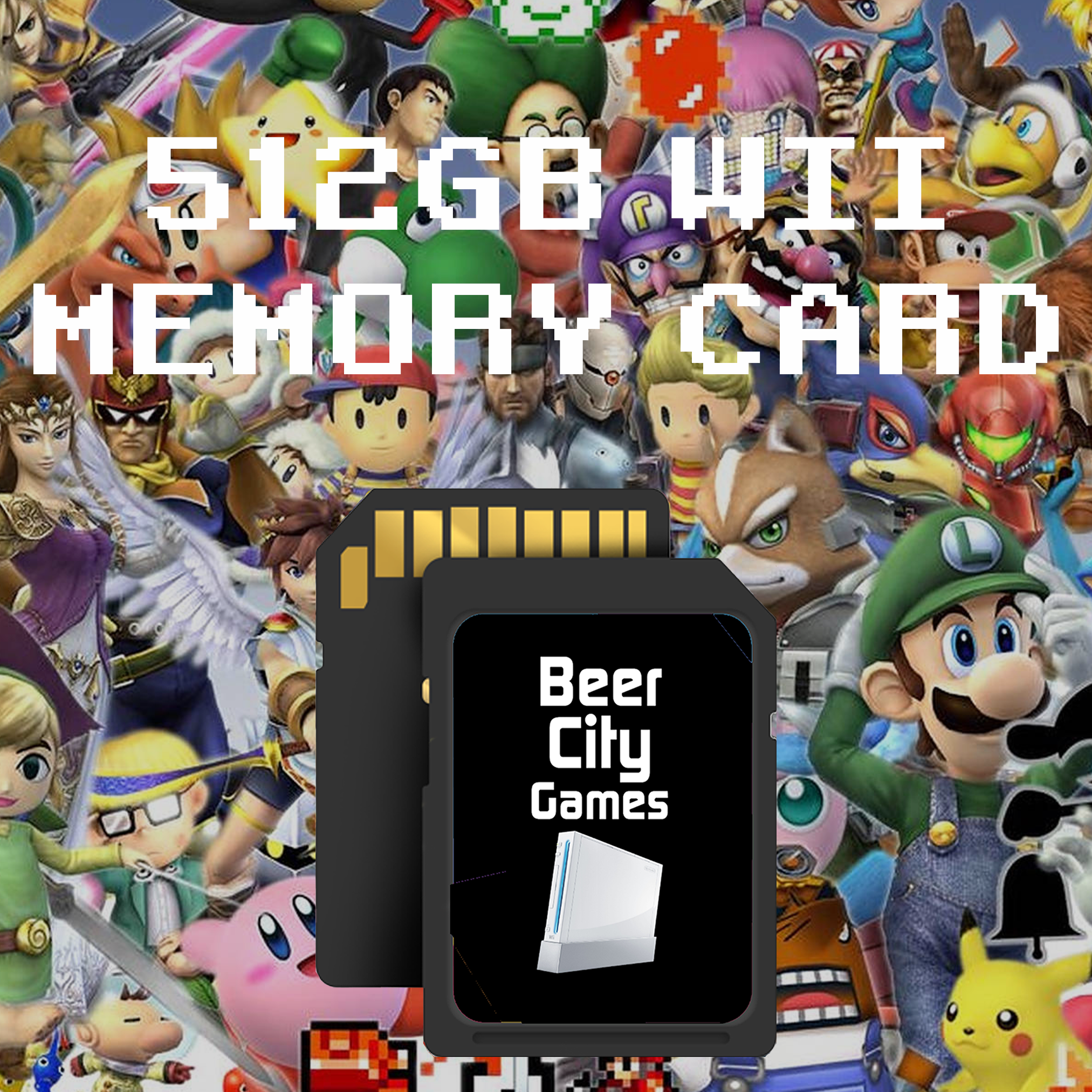 Wii 512GB Ultimate Retro Memory Card (450+ Games)